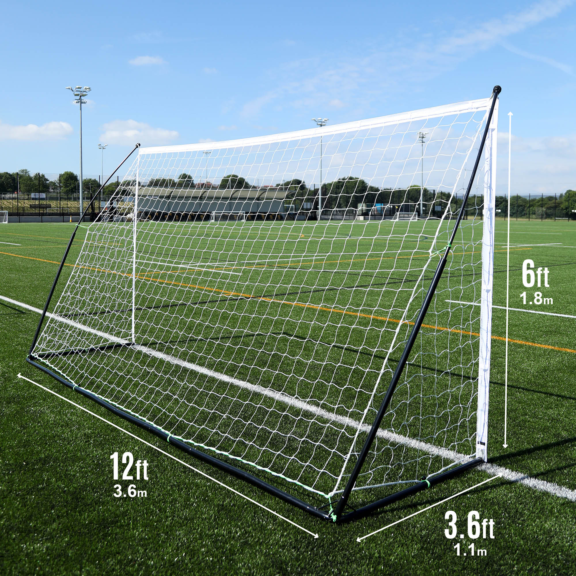 KICKSTER Elite Portable Football Goal 12x6' - Image 8