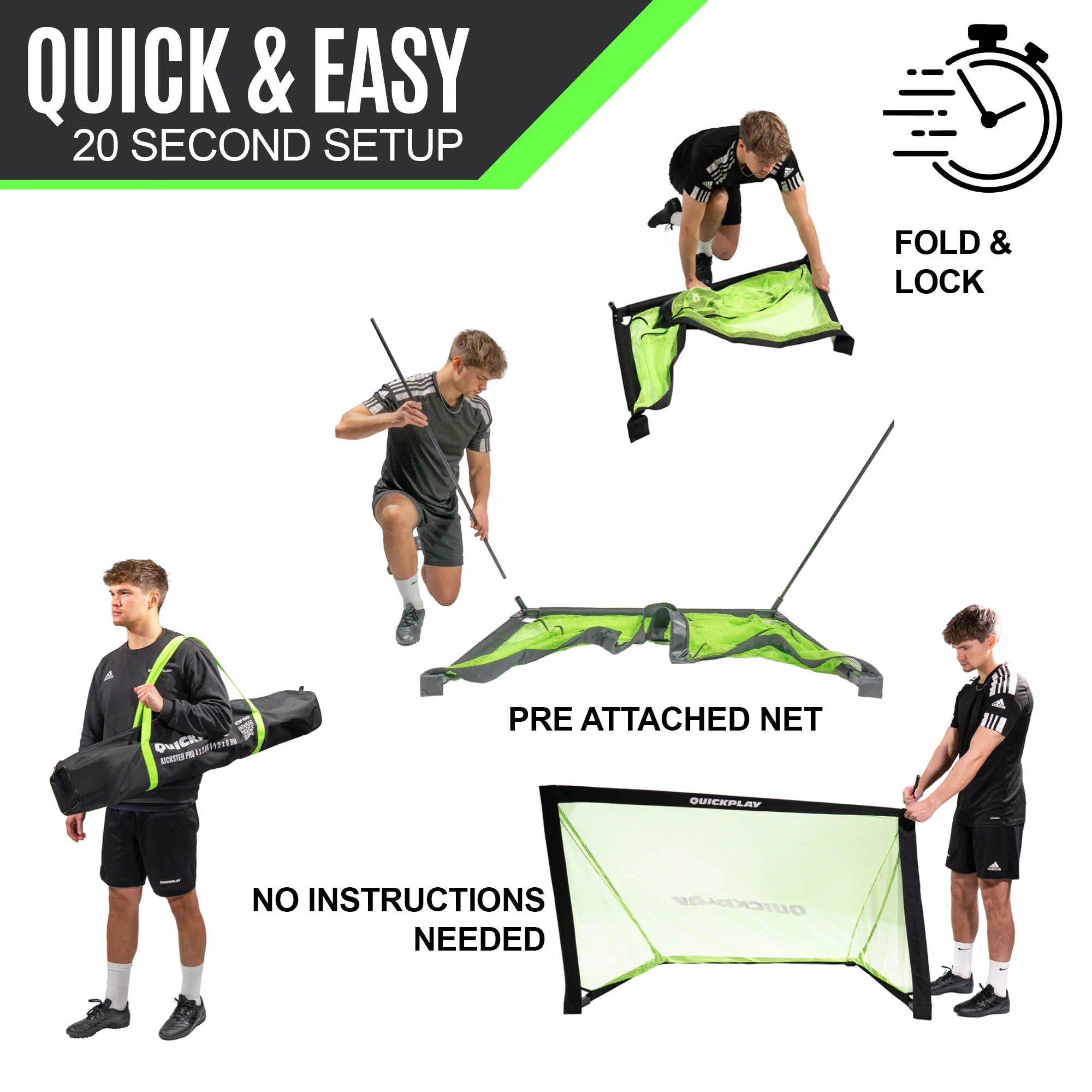 KICKSTER PRO Football Goal 5x3' - Image 3