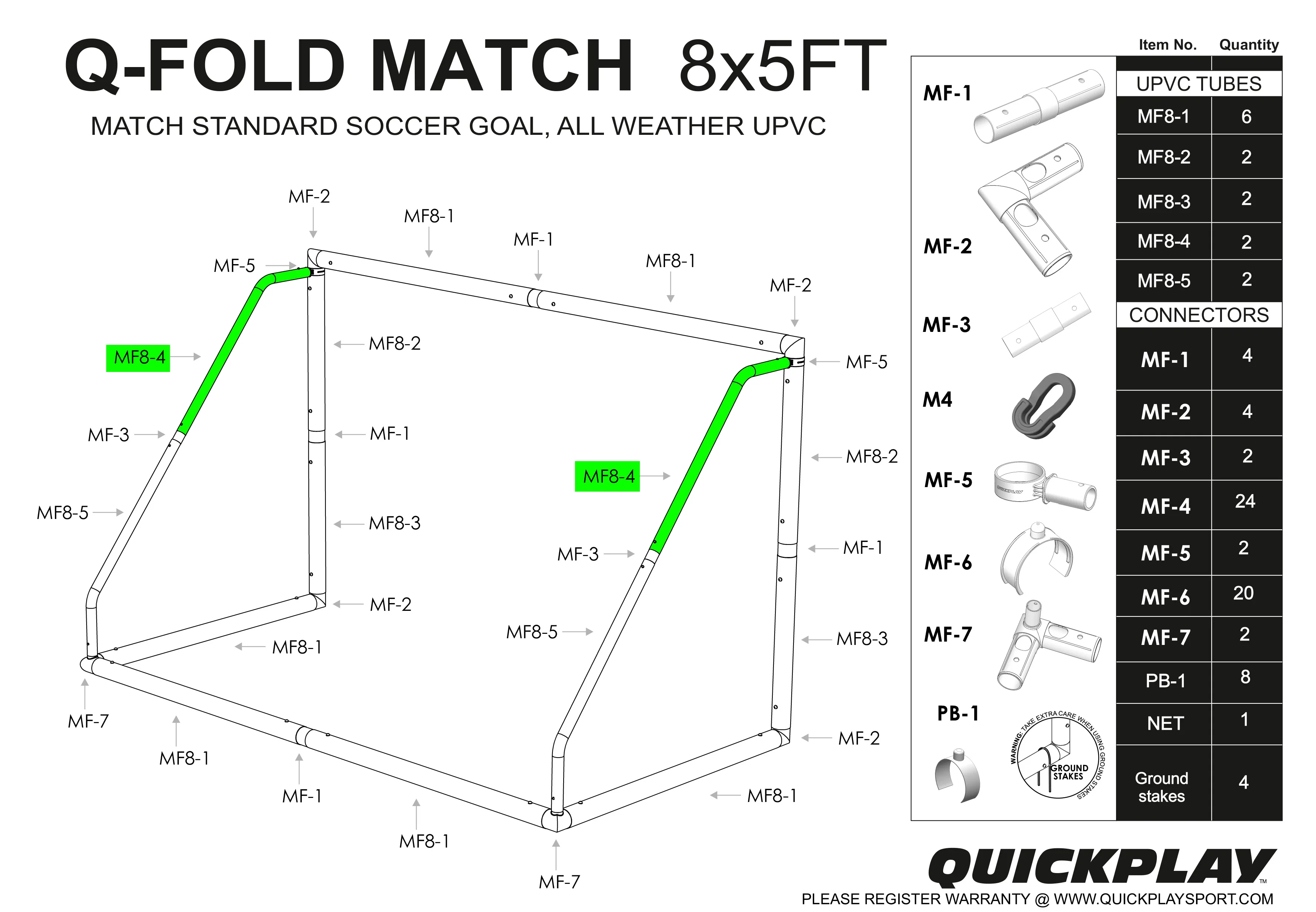 Spare Part - TUBE - Q-FOLD MATCH 8x5' - MF8-4 - Image 2