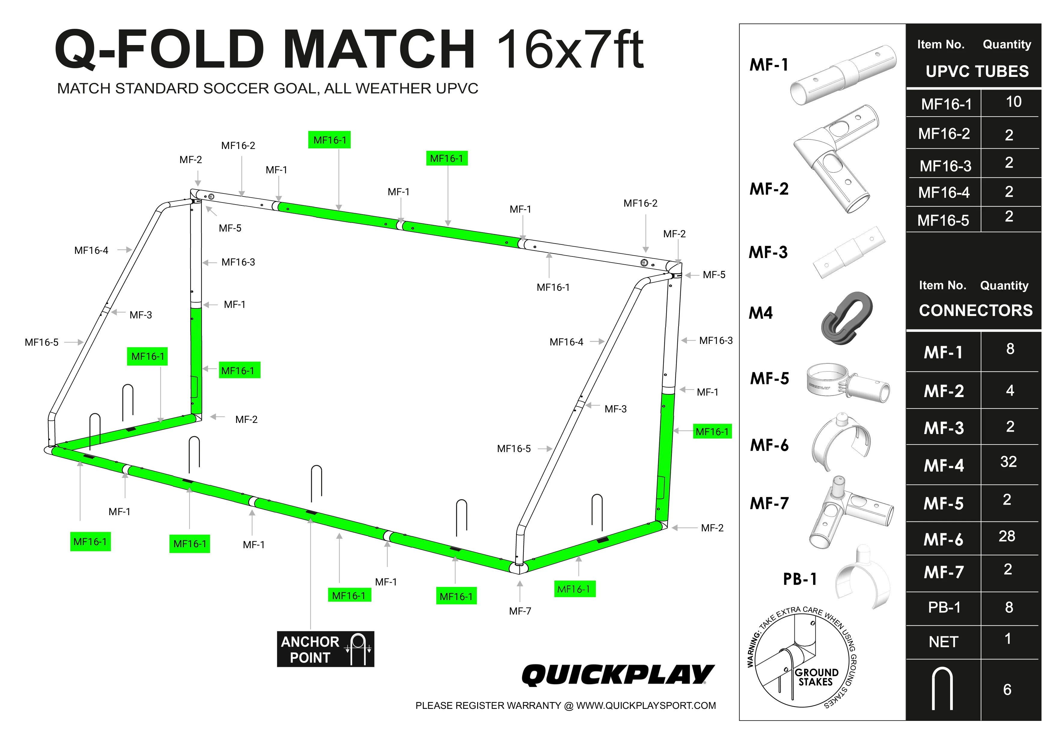 Spare Part - TUBE - Q-FOLD & Q-FOLD Match 16x7' - MF 16-1 - Image 2